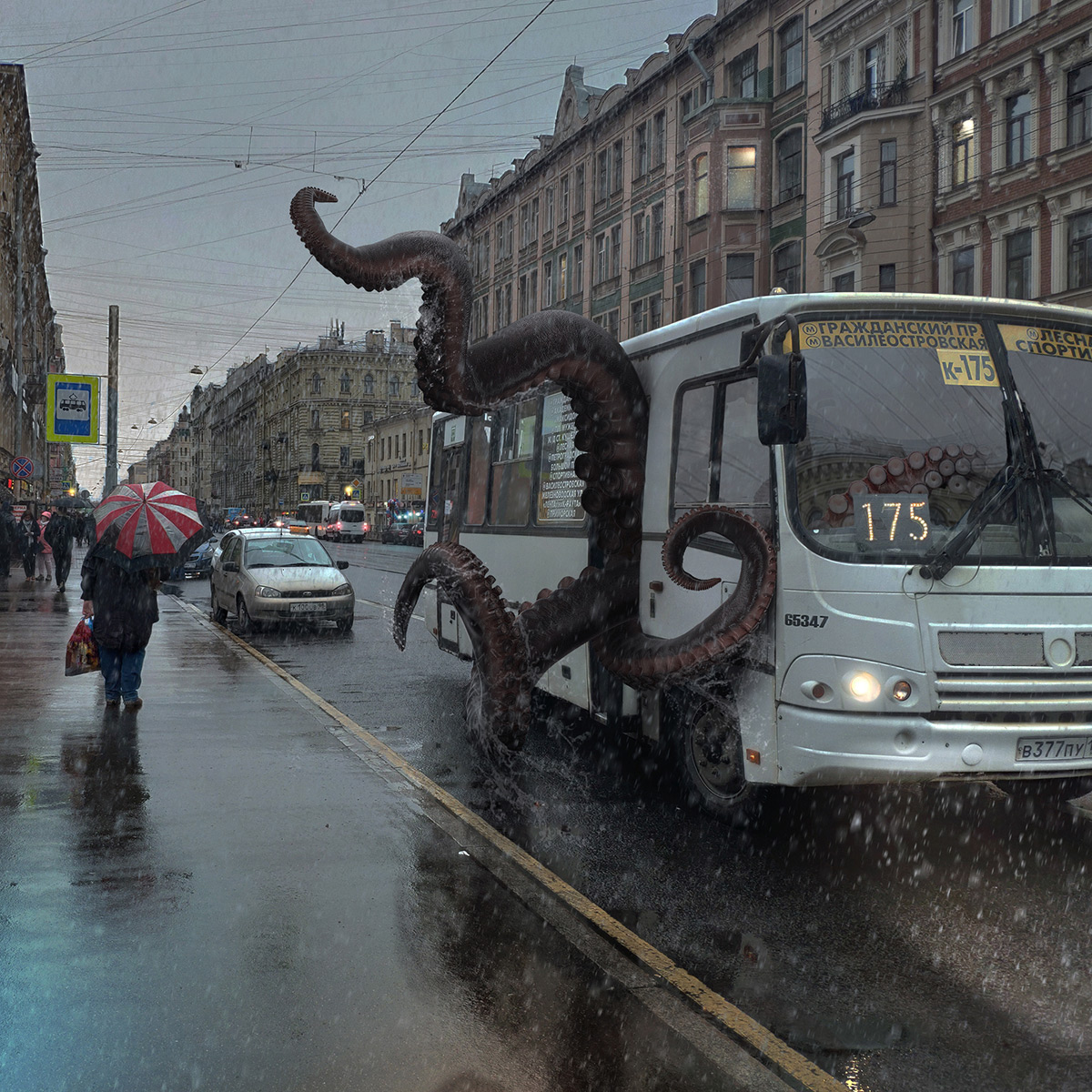 Incredible Compositions Of Giant Animals In Russian Urban Spaces By Vadim Solovyov 10