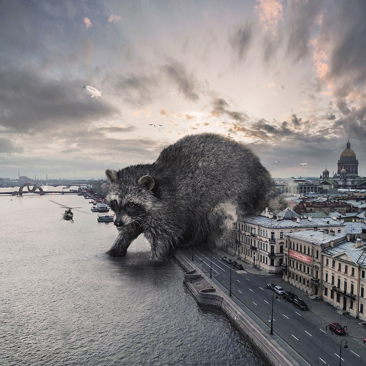 Incredible Compositions Of Giant Animals In Russian Urban Spaces By Vadim Solovyov 13