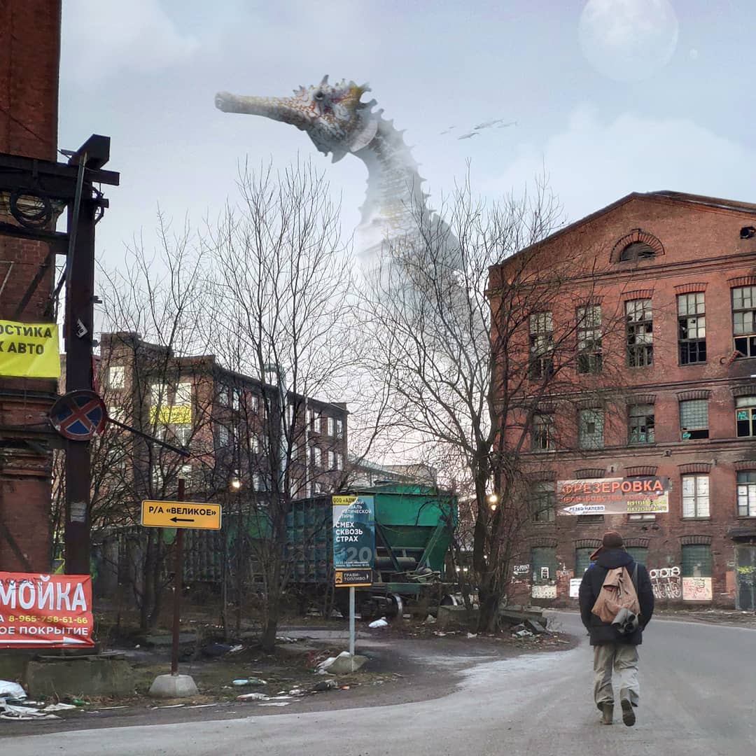 Incredible Compositions Of Giant Animals In Russian Urban Spaces By Vadim Solovyov 4
