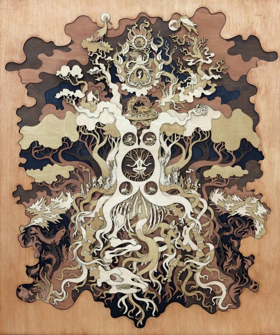 Gorgeous Multi Layered Laser Cut Wood Illustrations By Martin Tomsky 19