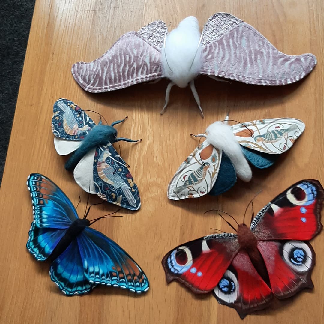 Lovely Realistic Needle Felted Moths By Stella Collins 4
