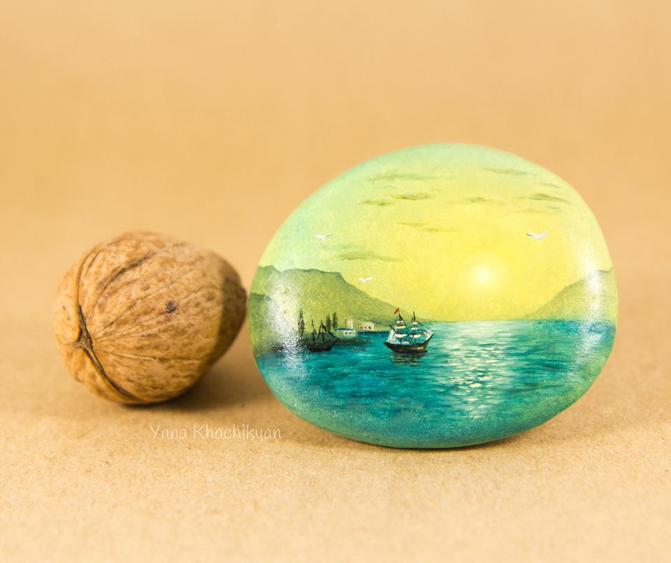 Miniature Worlds Of Tiny Creatures Painted On Stones By Yana Khachikyan 3