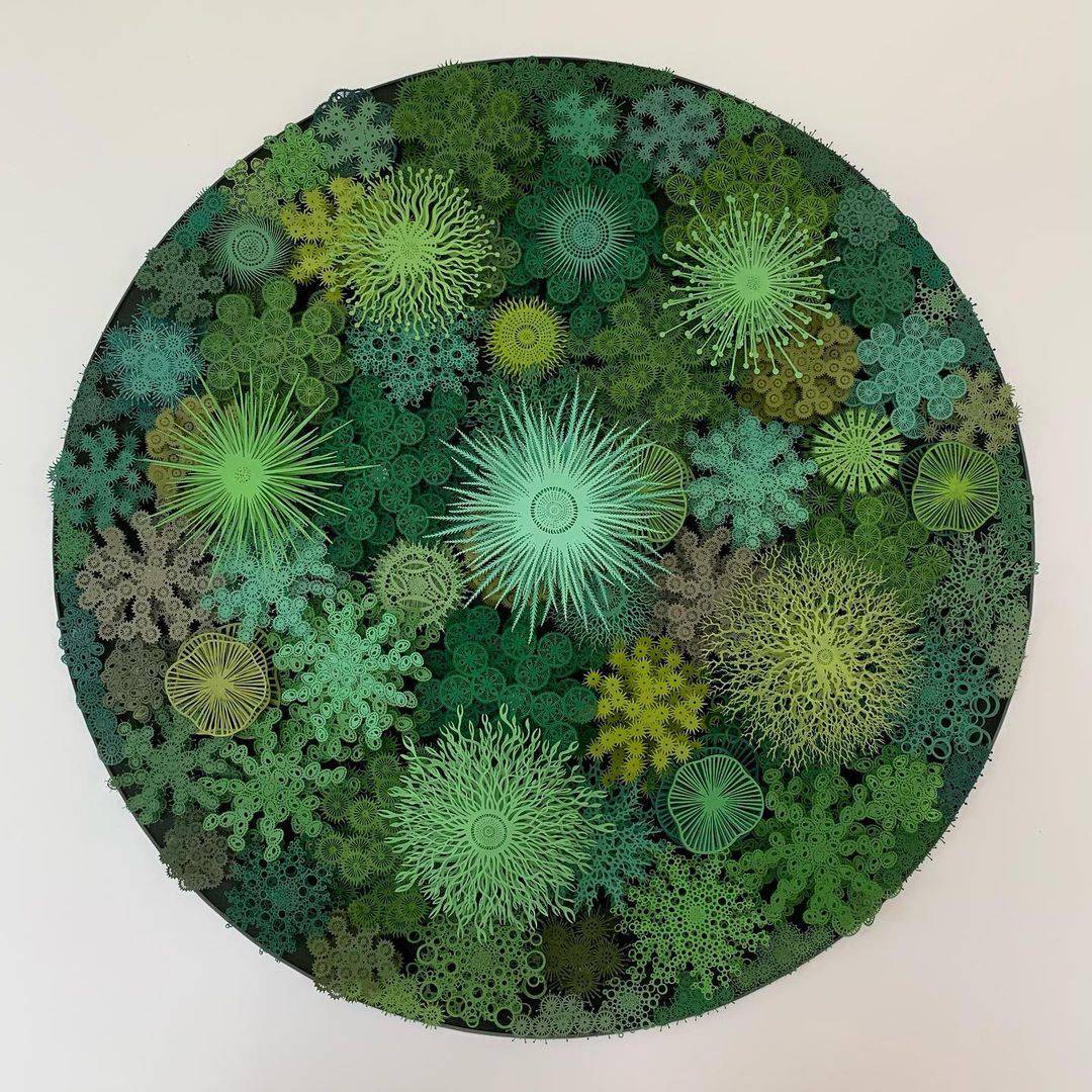The Beautifully Intricate Paper Cut Sculptures Inspired By Corals And Microorganisms Of Rogan Brown 15