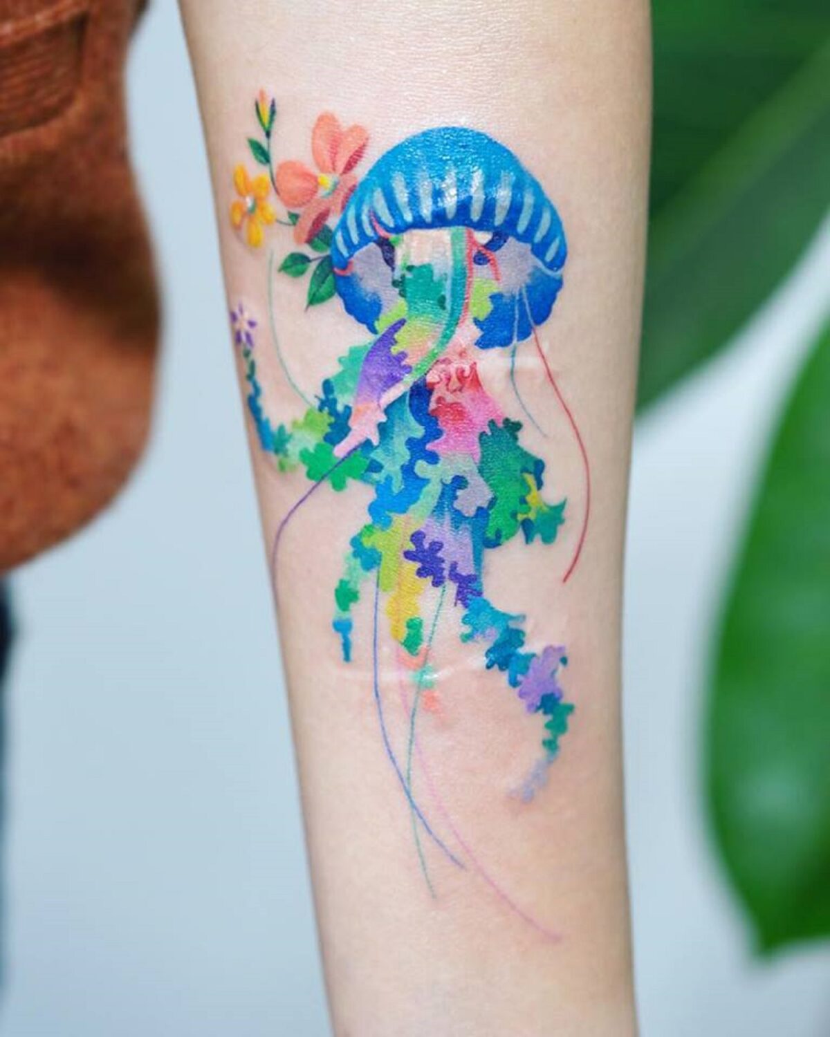 Vibrant And Multicolored Fauna And Flora Tattoos By Zihee 15