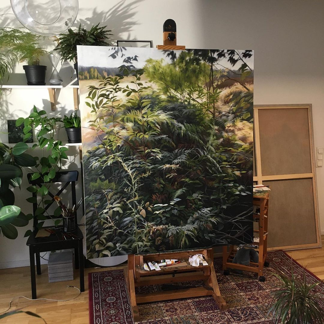 Exuberant Plant Paintings By Ieva Kampe Krumholca 9