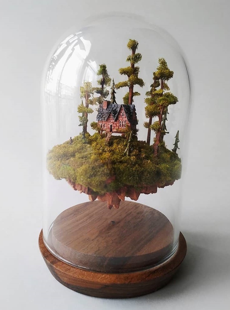 Fantastical Miniatures Encased In Glass Domes By Michael Davydow 1