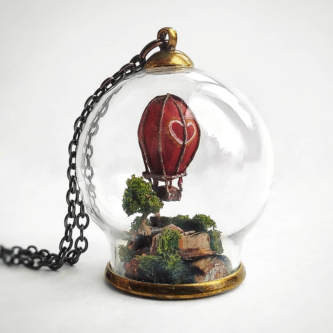 Fantastical Miniatures Encased In Glass Domes By Michael Davydow 7