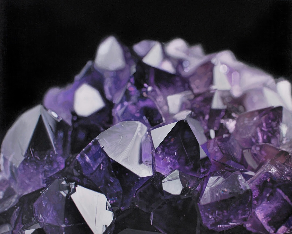 Hyper Realistic Paintings Of Crystals And Minerals By Carly Waito 1
