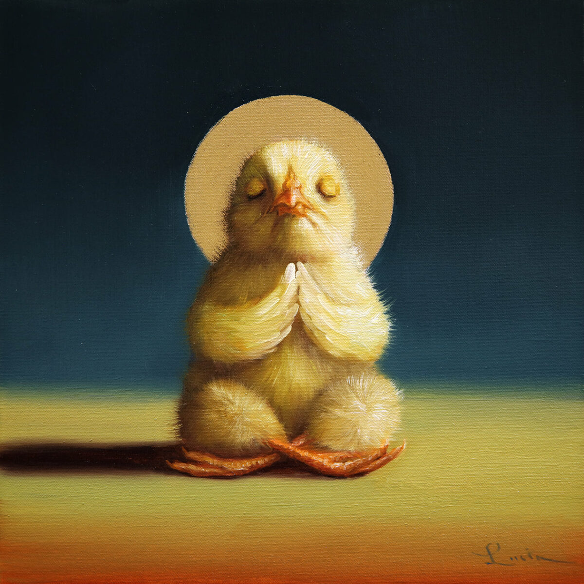 Lovely Paintings Of A Little Chicken Making Yoga Poses By Lucia Heffernan 11