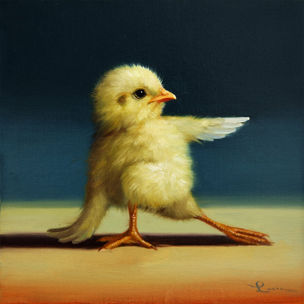 Lovely Paintings Of A Little Chicken Making Yoga Poses By Lucia Heffernan 13