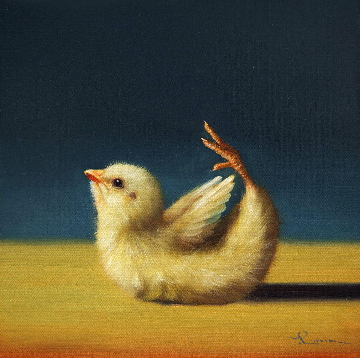 Lovely Paintings Of A Little Chicken Making Yoga Poses By Lucia Heffernan 15