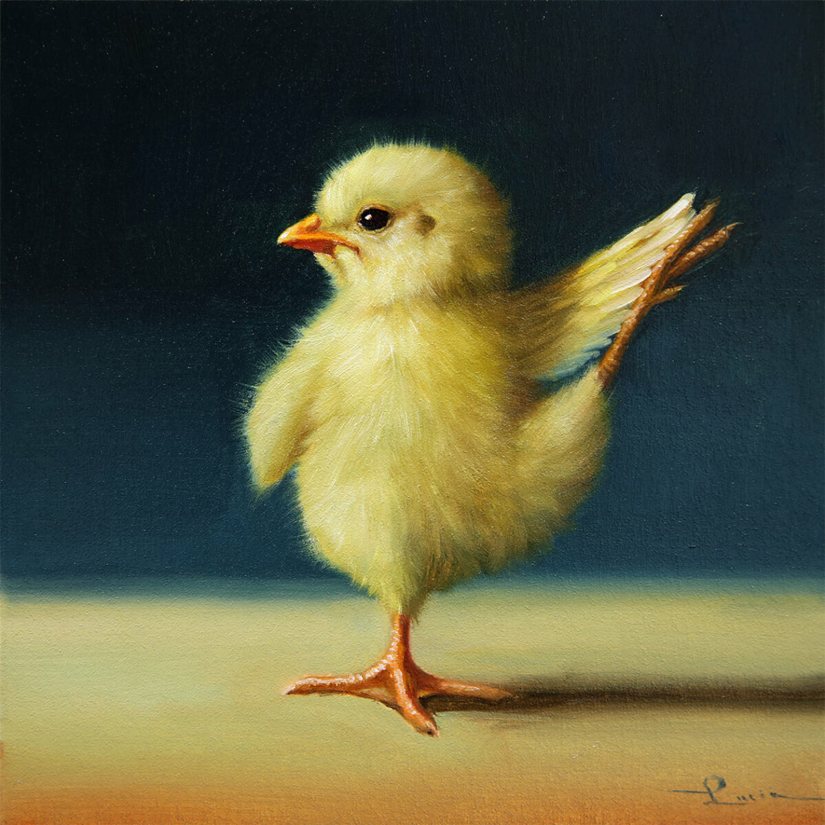 Lovely Paintings Of A Little Chicken Making Yoga Poses By Lucia Heffernan 5