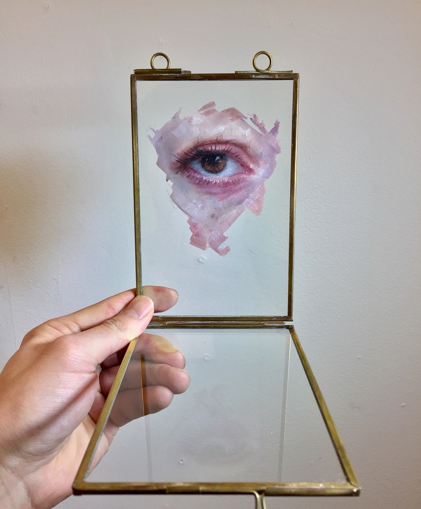 Realistic Paintings Of Eyes And Mouths On Glass By Henrik Uldalen 1