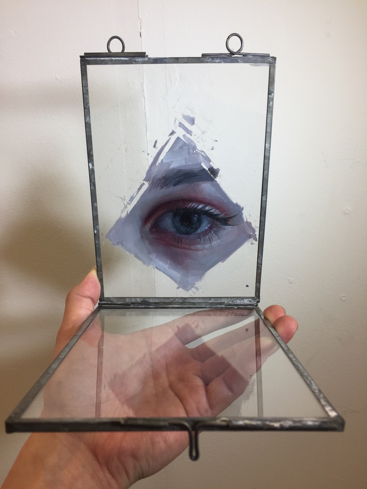Realistic Paintings Of Eyes And Mouths On Glass By Henrik Uldalen 2