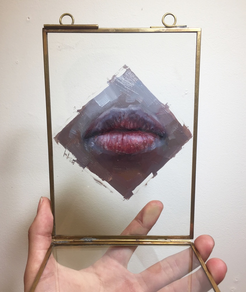 Realistic Paintings Of Eyes And Mouths On Glass By Henrik Uldalen 3
