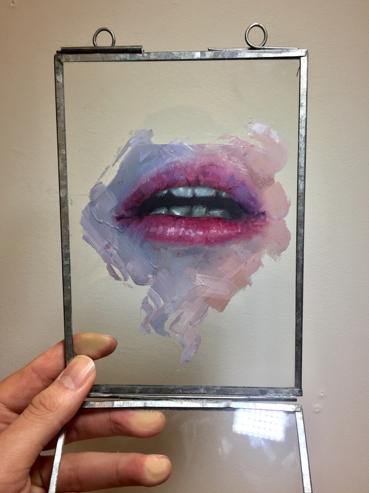 Realistic Paintings Of Eyes And Mouths On Glass By Henrik Uldalen 4