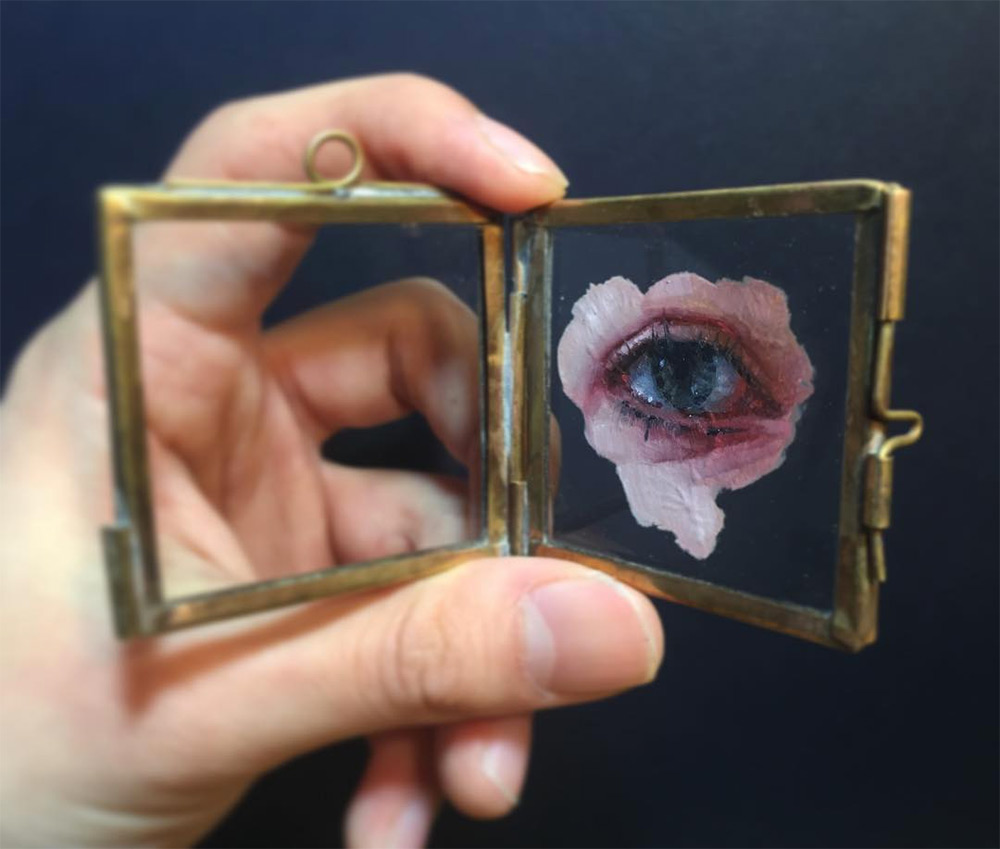 Realistic Paintings Of Eyes And Mouths On Glass By Henrik Uldalen 5