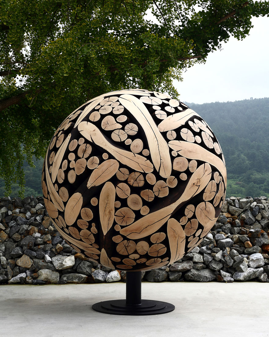 Impressive Contemporary Wood Metal And Stone Sculptures By Jaehyo Lee 18