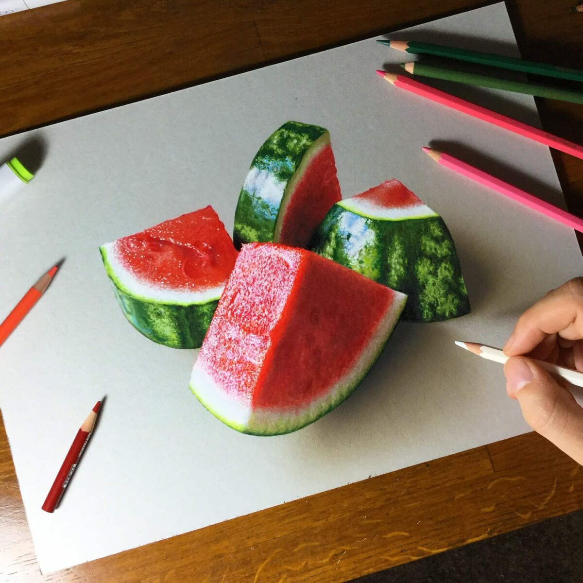 Impressive photo-realistic drawings with 3D effects by Marcello Barenghi