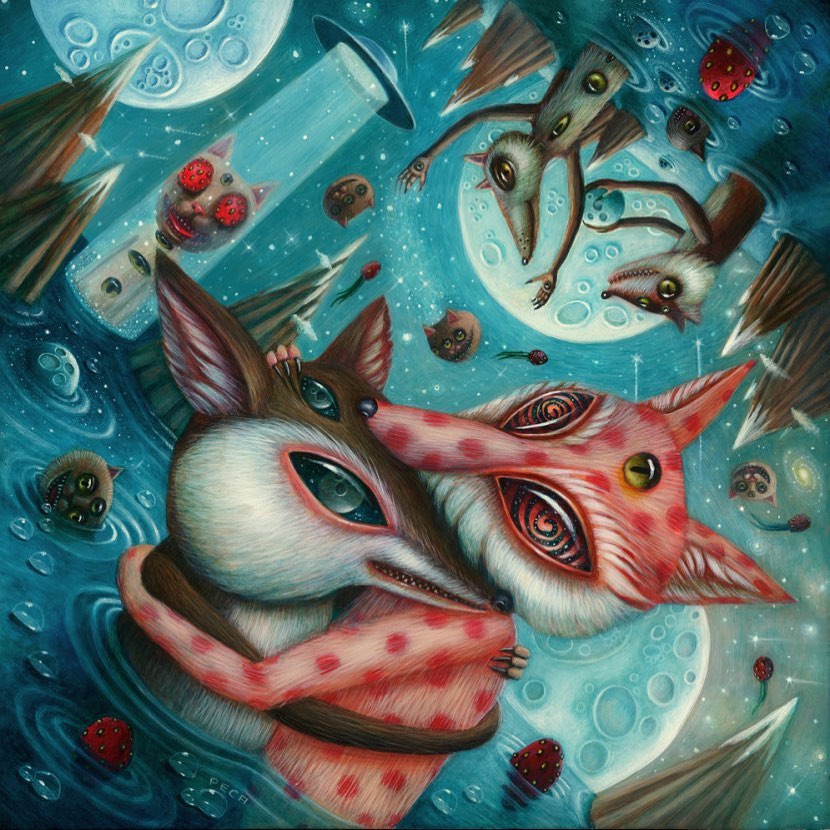 Lovely Paintings Of Quirky Creatures By Peca 19