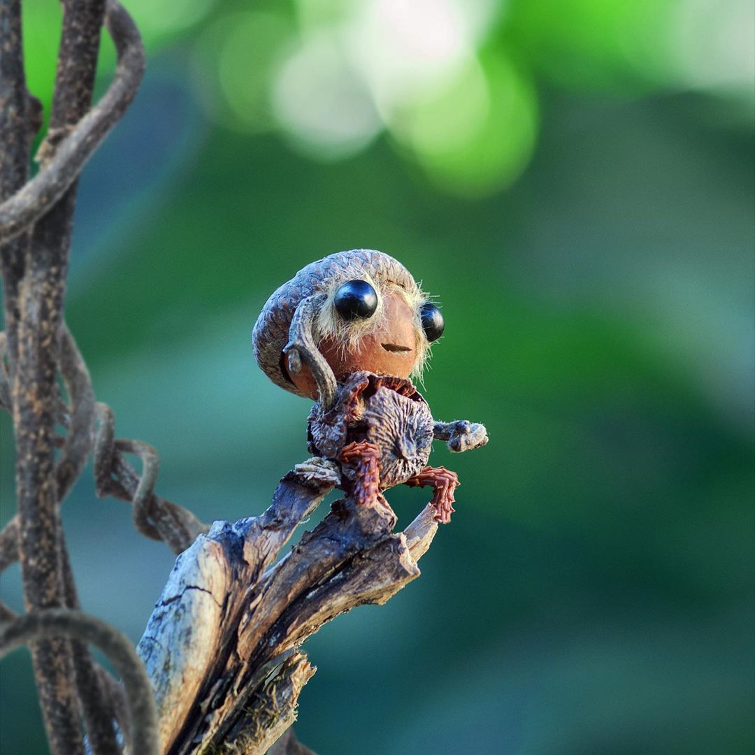 Quirky And Cute Forest Creatures Made From Found Natural Elements By Sylvain Trabut 11