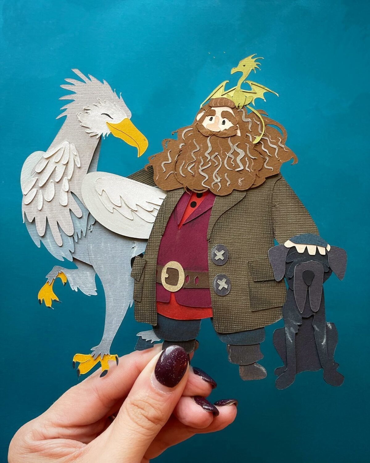 Adorable Paper Cuts Of Harry Potter Characters By Kristy Edgar 5