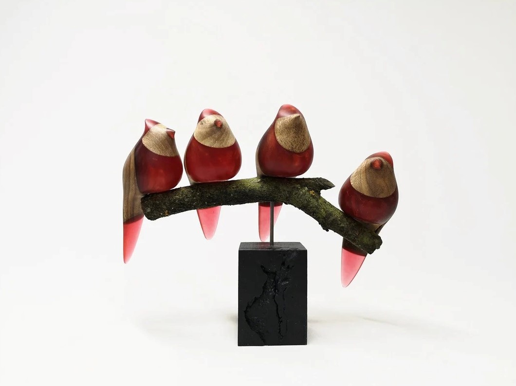 Bird Wood And Resin Sculptures By Yurii Myketka 2