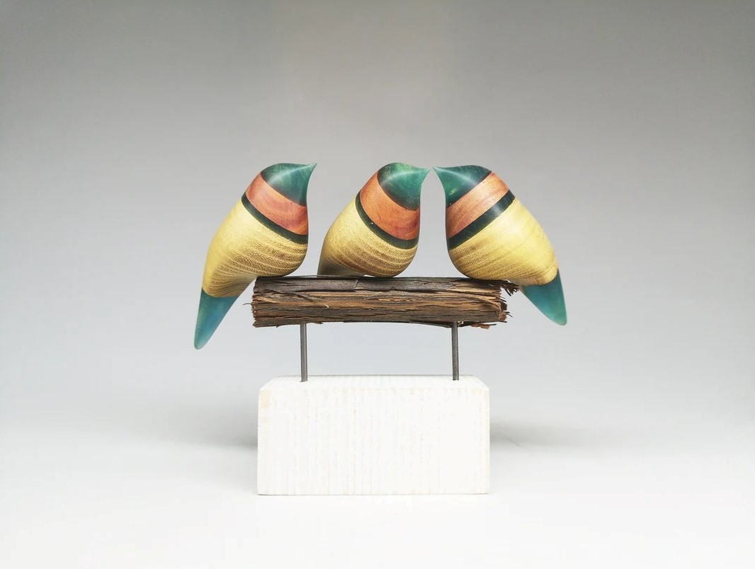 Bird Wood And Resin Sculptures By Yurii Myketka 5