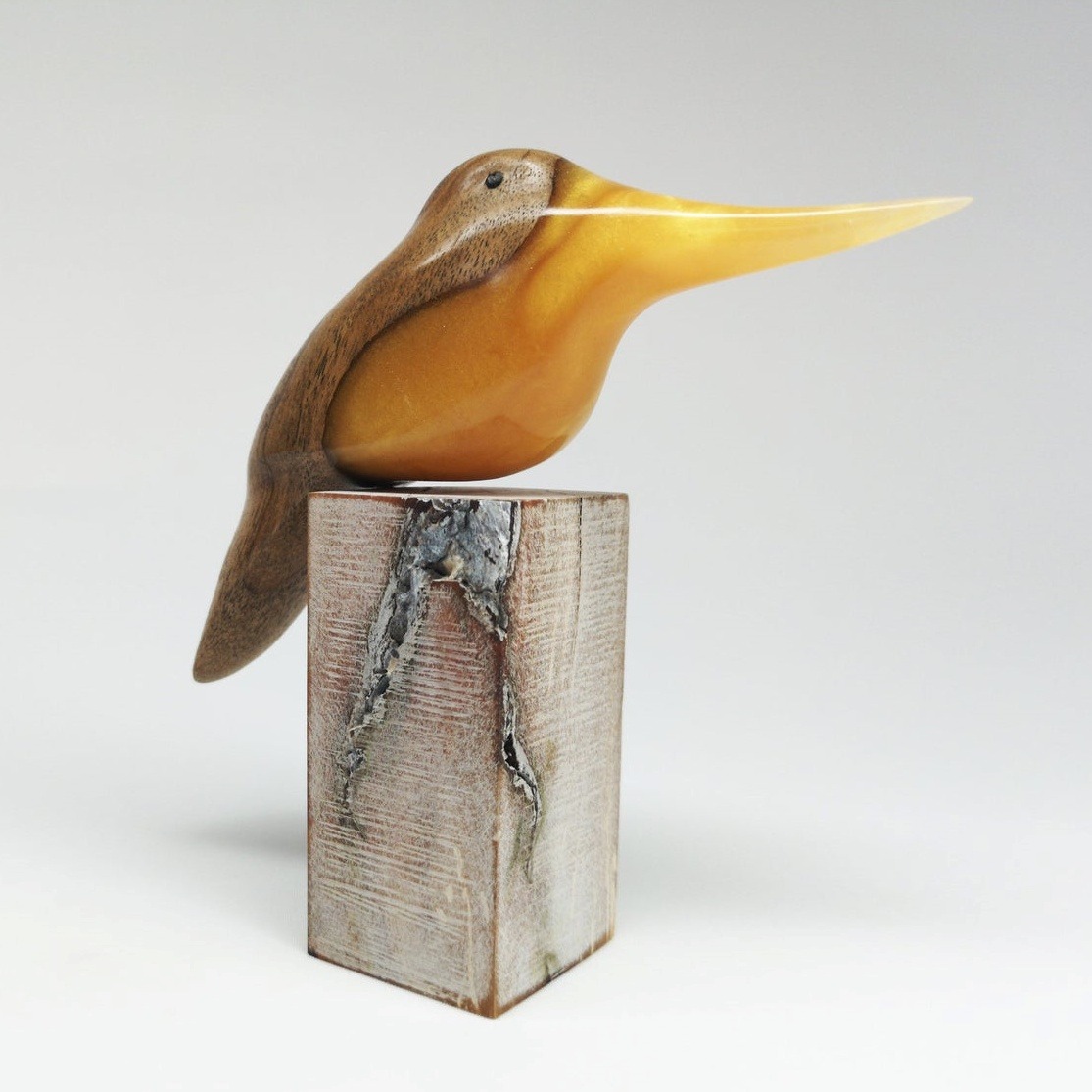 Bird Wood And Resin Sculptures By Yurii Myketka 7