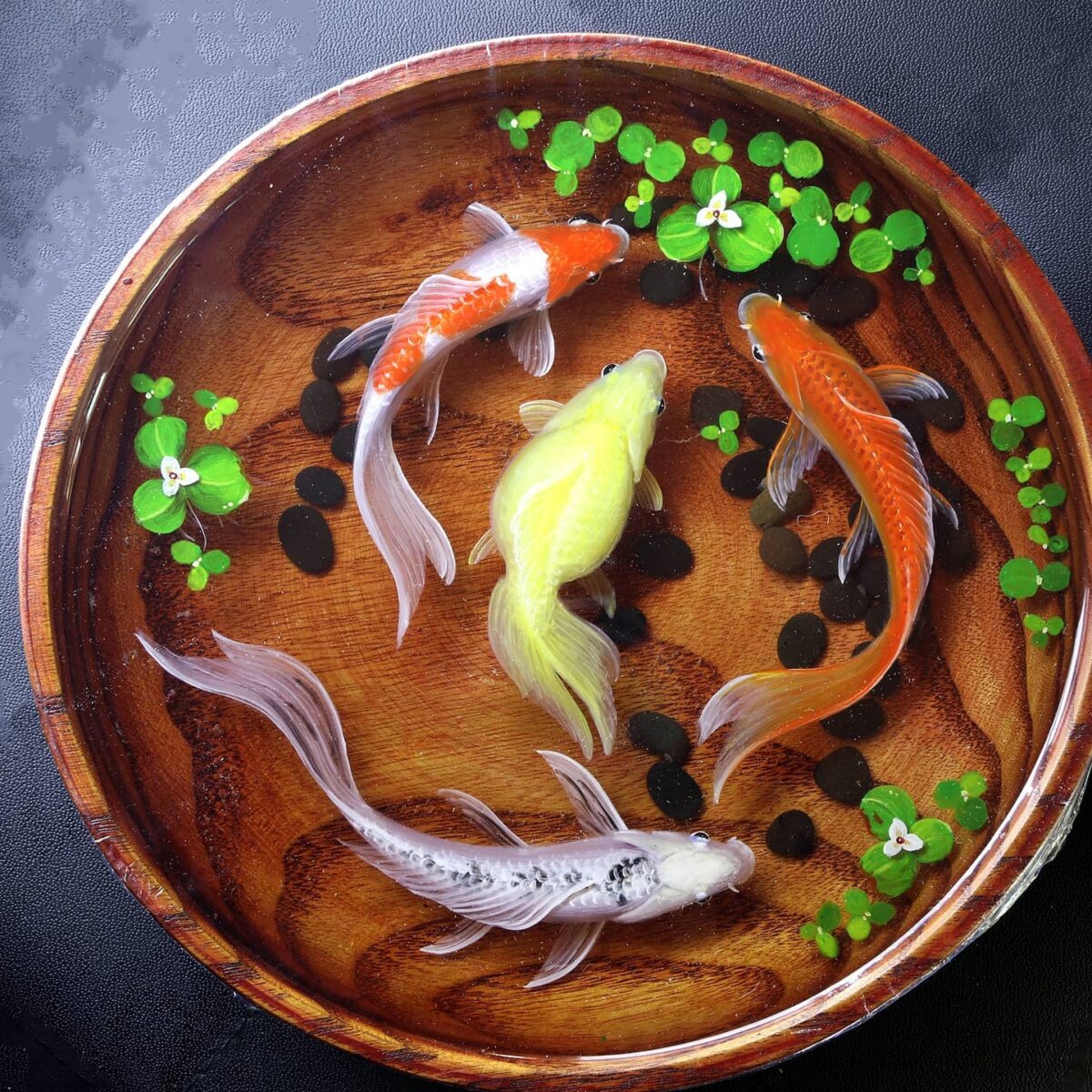 Gorgeous And Detailed 3d Paintings Of Fish In Resin By Feif Dong 4