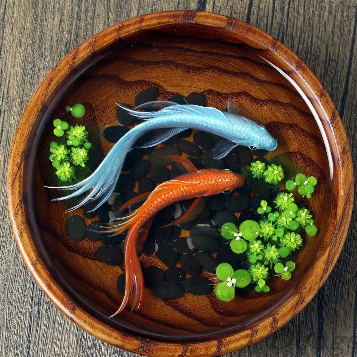 Gorgeous And Detailed 3d Paintings Of Fish In Resin By Feif Dong 6