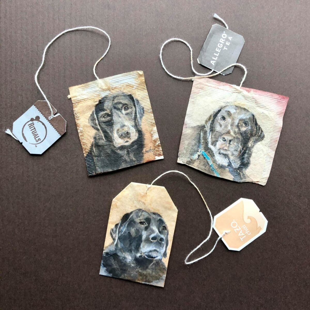 Gorgeous Miniature Watercolors Painted On Used Teabags By Ruby Silvious 1