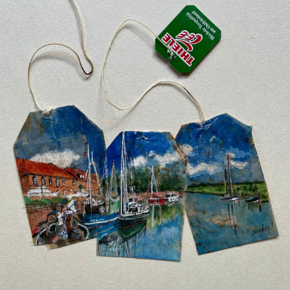 Gorgeous Miniature Watercolors Painted On Used Teabags By Ruby Silvious 15