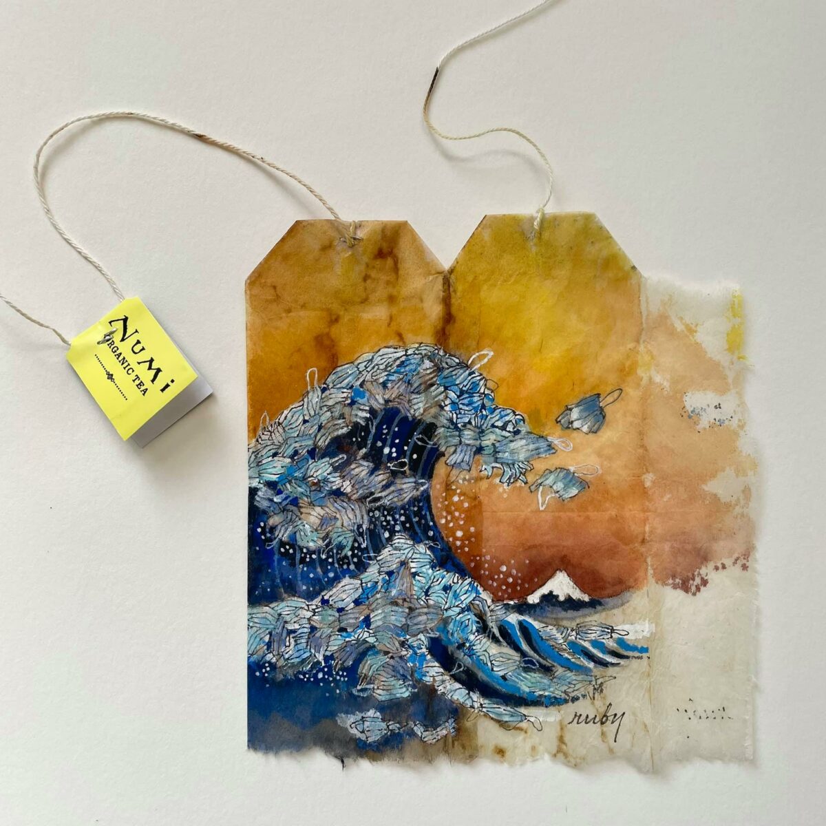 Gorgeous Miniature Watercolors Painted On Used Teabags By Ruby Silvious 3