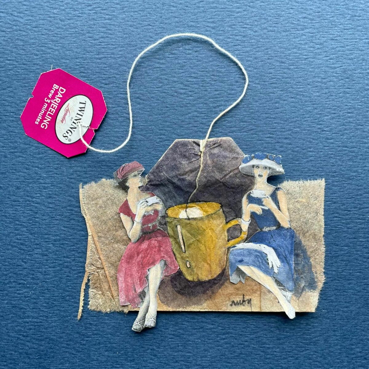 Gorgeous Miniature Watercolors Painted On Used Teabags By Ruby Silvious 7