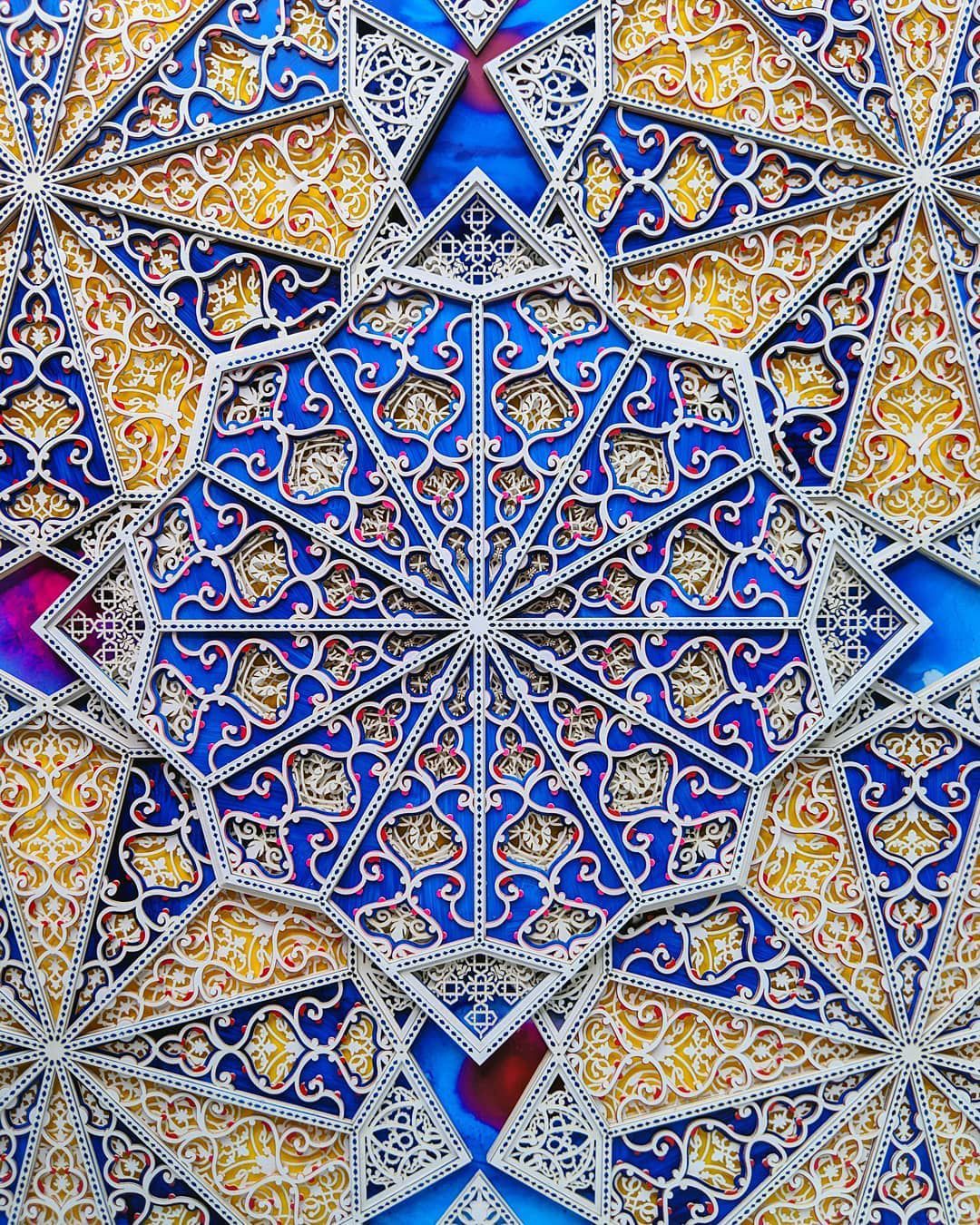 Intricate And Colorful Arabesque Made Of Laser Cut Paper Julia Ibbini 1