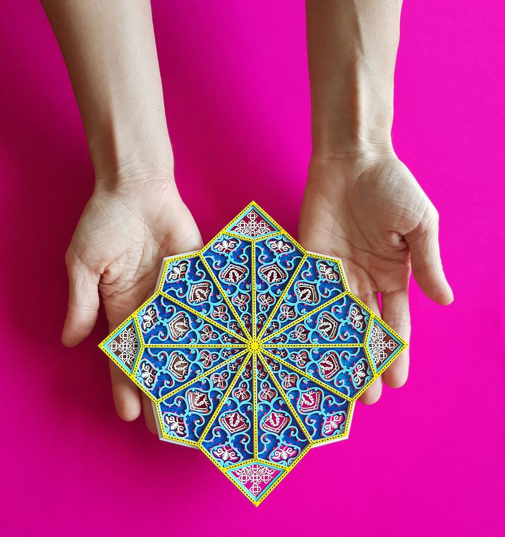 Intricate And Colorful Arabesque Made Of Laser Cut Paper Julia Ibbini 14