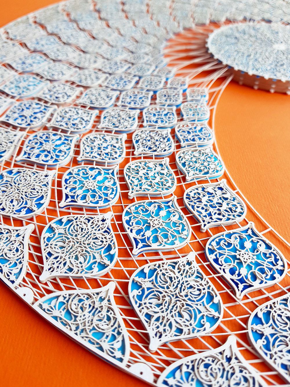 Intricate And Colorful Arabesque Made Of Laser Cut Paper Julia Ibbini 9