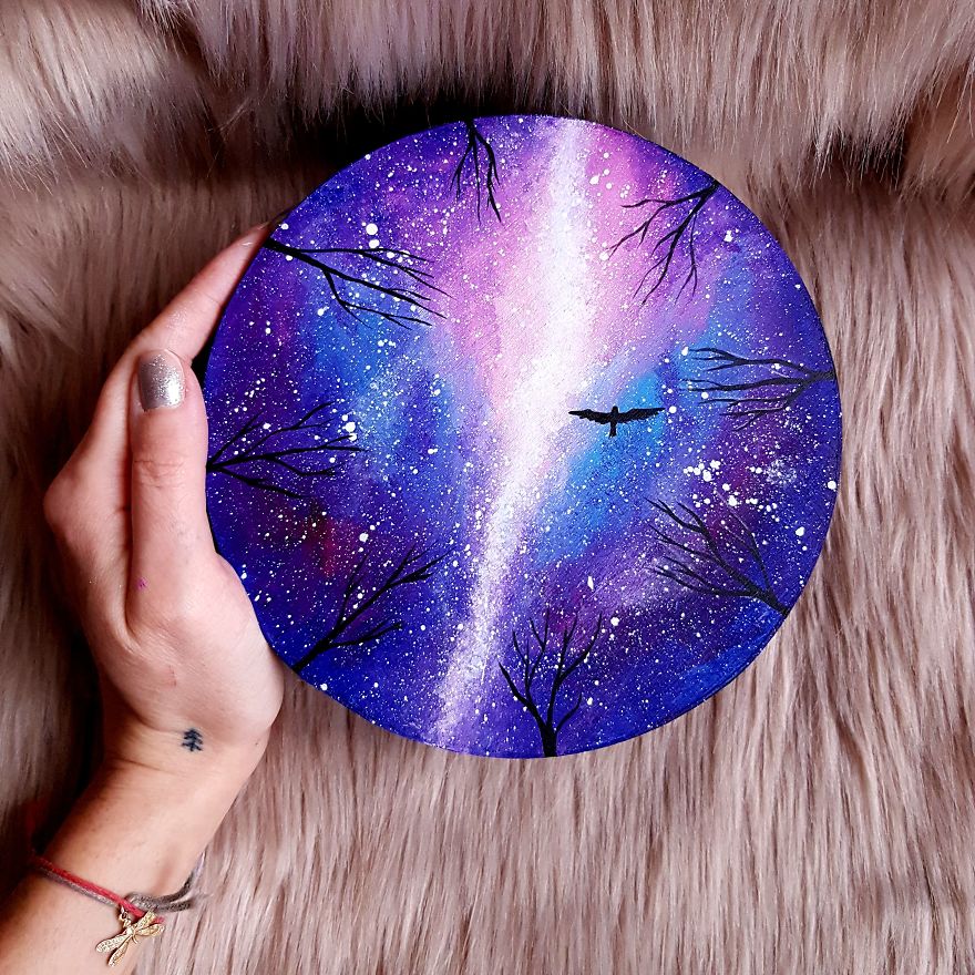 Magical Forest Inspired Paintings On Wood By Anna Aka Forest Design 10