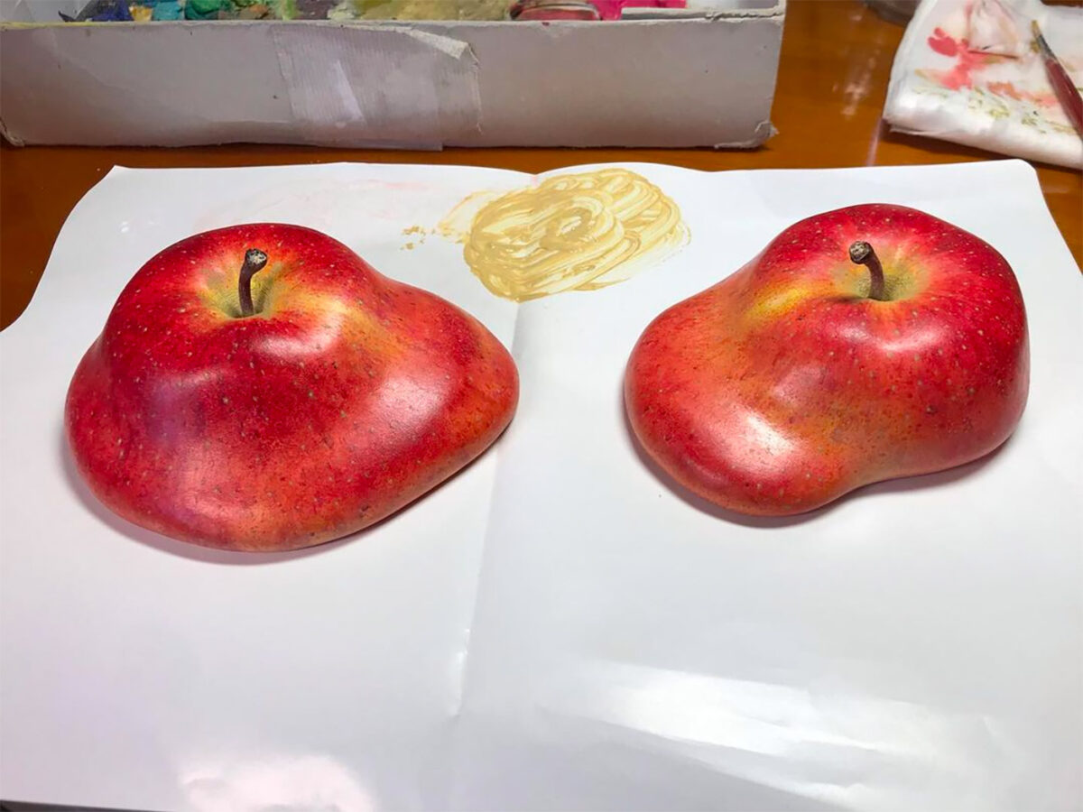Melting Apples Surreal Hyper Realistic Wood Sculptures By Yosuke Amemiya 9