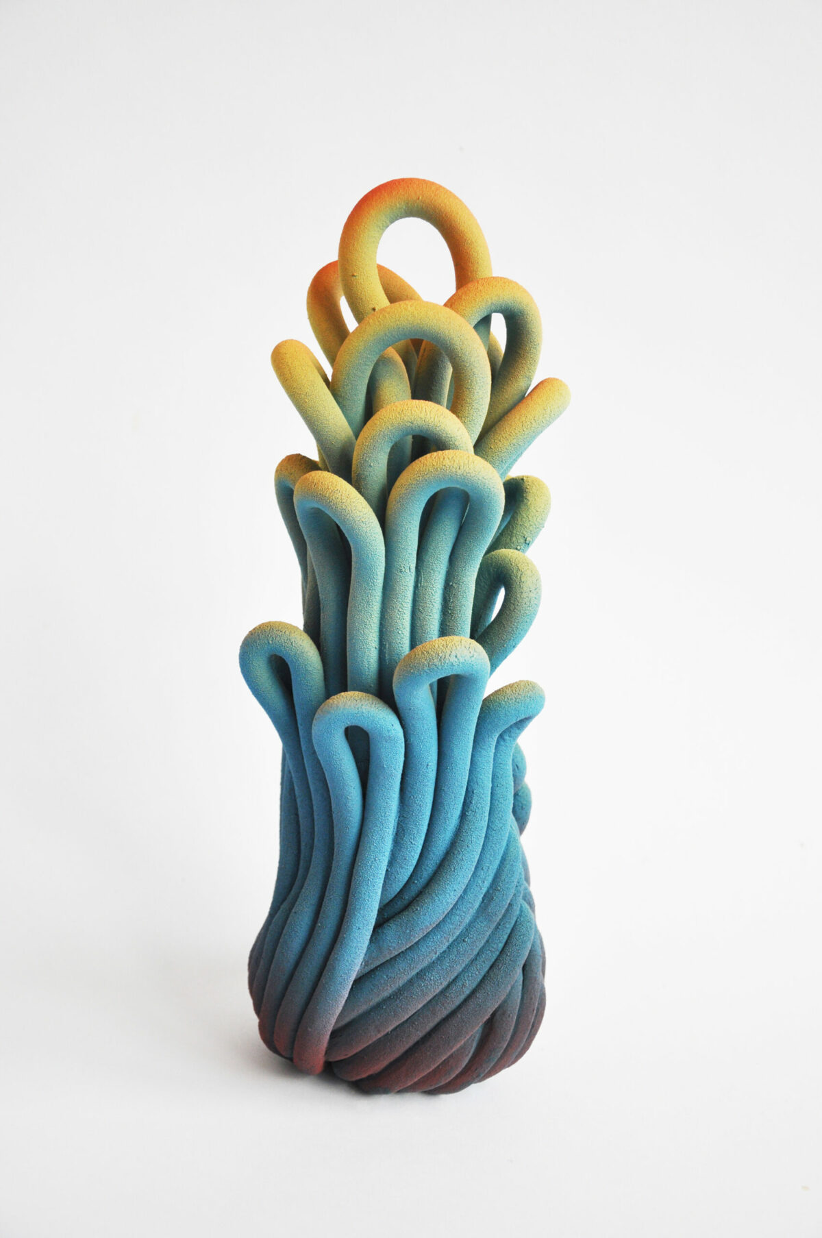 Mesmerizing Abstract Ceramic Sculptures Composed Of Multiples Loops Tentacles And Coils By Claire Lindner 2