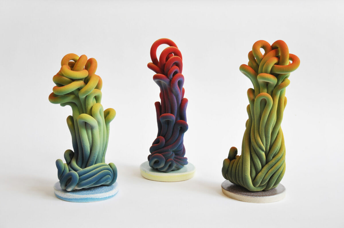 Mesmerizing Abstract Ceramic Sculptures Composed Of Multiples Loops Tentacles And Coils By Claire Lindner 3