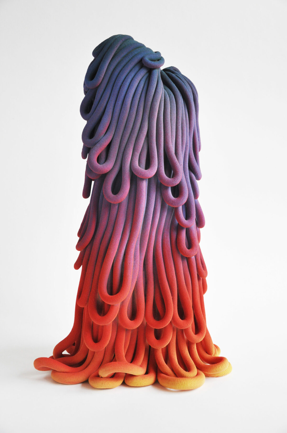 Mesmerizing Abstract Ceramic Sculptures Composed Of Multiples Loops Tentacles And Coils By Claire Lindner 6