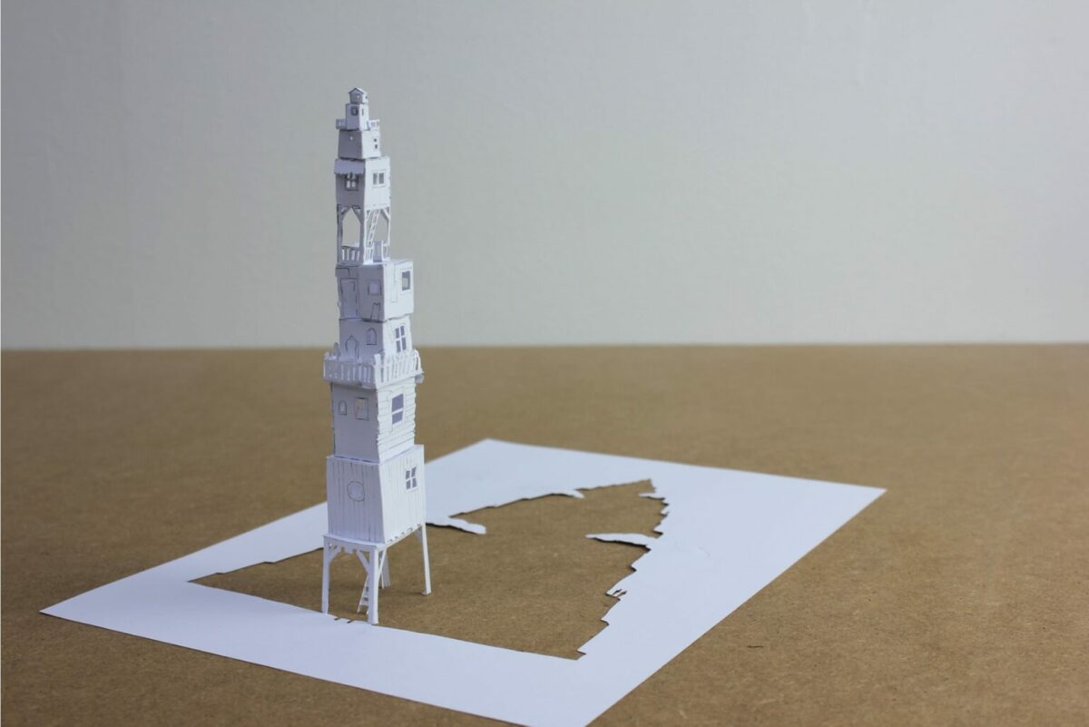 Paper Ruins Architectural Sculptures Made From A Single Sheet Of Paper By Peter Callesen 1