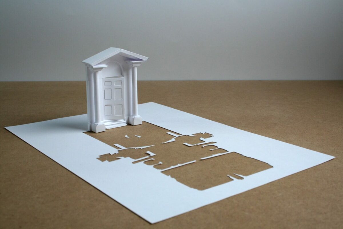 Paper Ruins Architectural Sculptures Made From A Single Sheet Of Paper By Peter Callesen 2