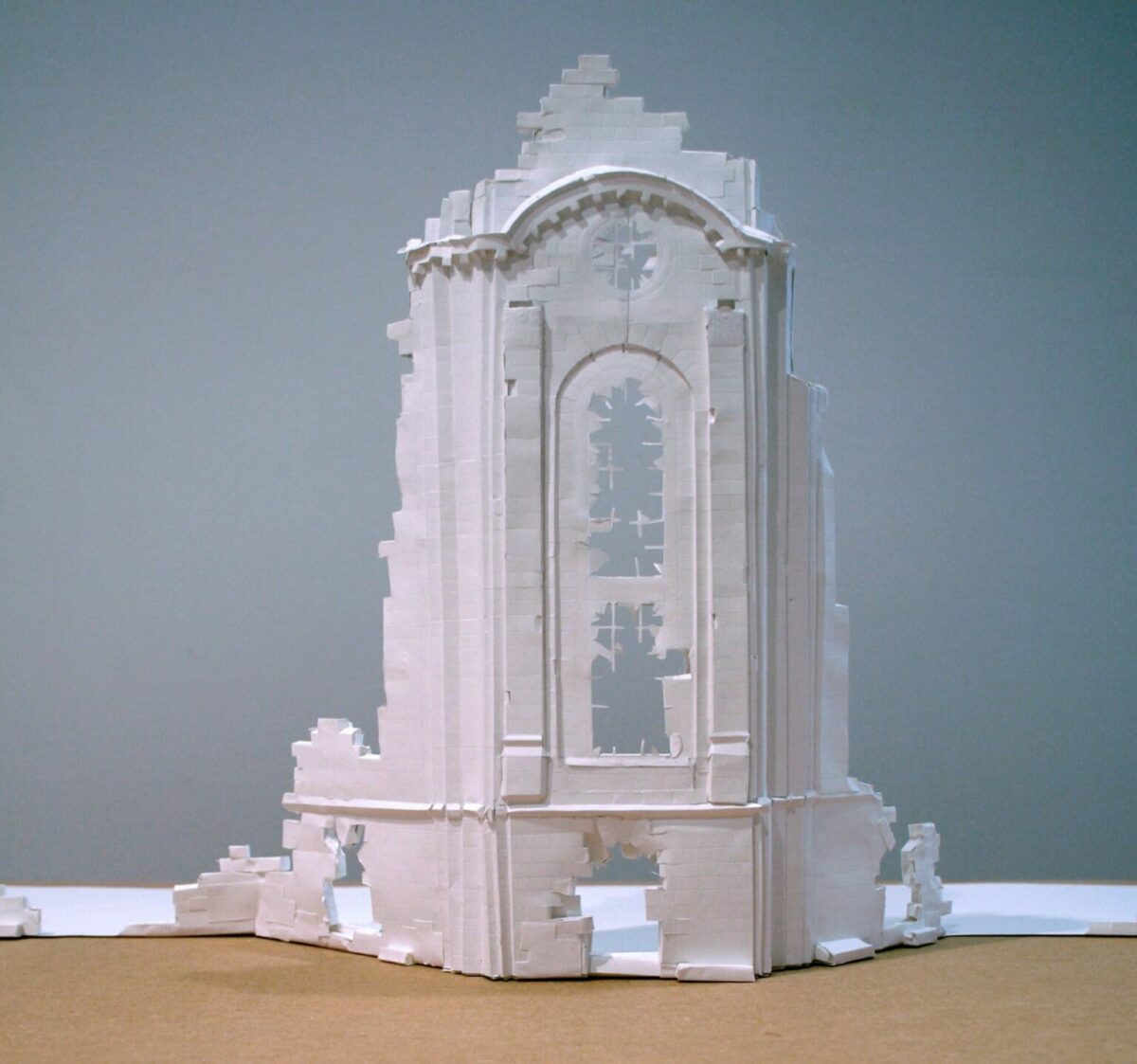 Paper Ruins Architectural Sculptures Made From A Single Sheet Of Paper By Peter Callesen 5