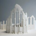 Paper Ruins: architectural sculptures made from a single sheet of paper by Peter Callesen