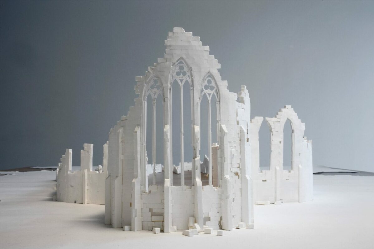 Paper Ruins Architectural Sculptures Made From A Single Sheet Of Paper By Peter Callesen 6