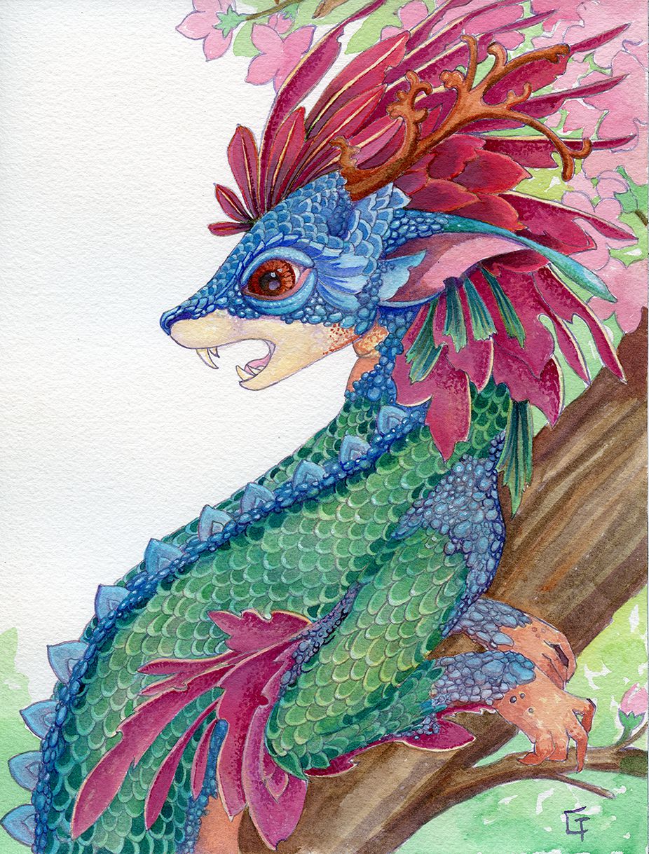 Unique And Wonderful Dragons Watercolors By Carrieann Truitt 11