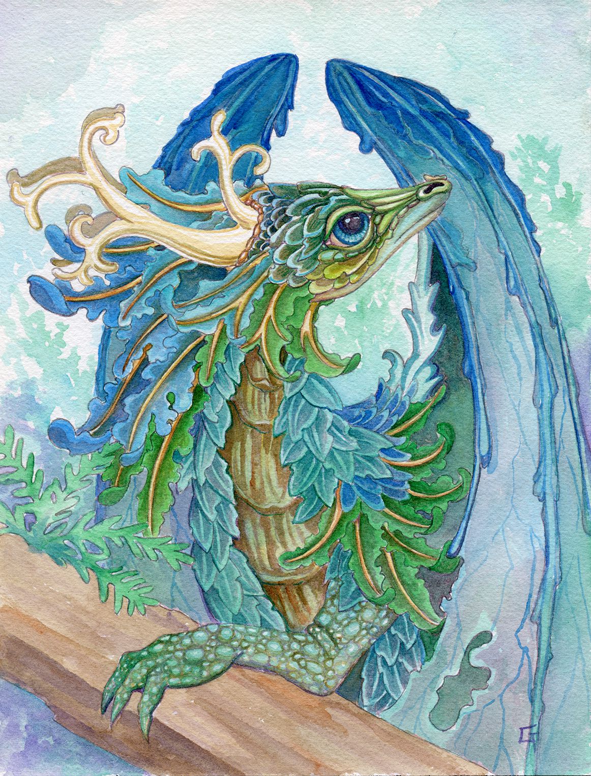 Unique And Wonderful Dragons Watercolors By Carrieann Truitt 12